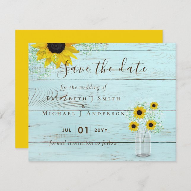 Orçamento Russo Girassóis do Casamento Datas de Sa (Frente/Verso)