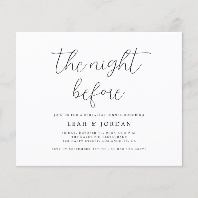 Orçamento Russo Na Noite Antes Do Janta De Ensaio (Frente)