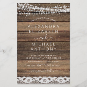 Orçamento Rustic Farmhouse String Luzes Lace Casam