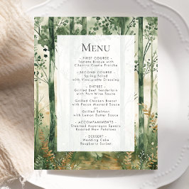 Orçamento Rustic Watercolor Woodland WedeMenu