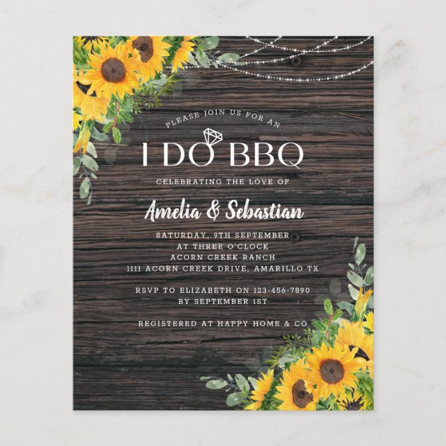 ORÇAMENTO Rústico de girassol Eucalyptus I Do CHUR (Frente)