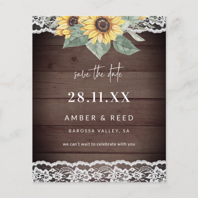 Orçamento Rústico de Madeira Girassol e Renda Save (Frente)