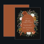 Orçamento Sabio verde elegante arquitetônico botân<br><div class="desc">Orçamento Rústico cartão de Natal com design floral em aquarela. Com belos detalhes em ferrugem,  terracota,  preto e verde sage,  grama pampas e eucalipto botânico em aquarela. Este design moderno de feriado certamente definirá o estilo para a sua temporada de festas</div>