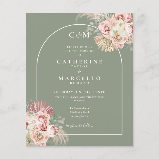 Orçamento sabugo Grama Pampas Verde Foto Monograma (Frente)