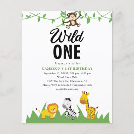 Orçamento Safari Wild One primeiro aniversario Cut