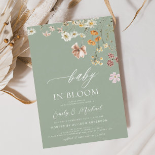 Orçamento Sage Green Wildflower Baby in BloChá