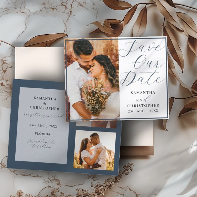 Orçamento Salva Nossa Data Casamento Azul Escuro (Criador carregado)