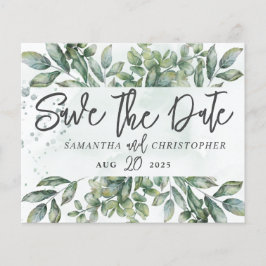 Orçamento Salvar a Data Aquarela Eucalyptus