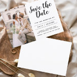 Orçamento Salvar a Data Foto Simples Minimalista<br><div class="desc">Imagem minimalista e moderna do orçamento Salve o Cartão-postal de Casamento de Data. O cartão de convite para salvar a data inclui a tipografia moderna de script com letra manuscrita com um design chic e simples ao qual você pode adicionar sua fotografia personalizada de noivado.</div>