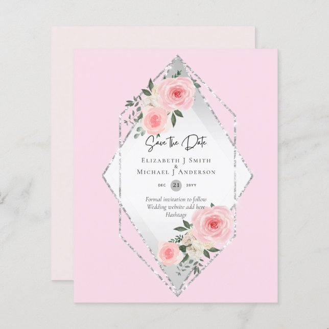 ORÇAMENTO SALVAR AS DATAS - Rosas brancas cor-de-r (Frente/Verso)