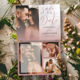 Orçamento Salve a Data Rosa Foto Casamento 