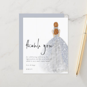 Orçamento Silver Gown Red Hair Quinceañera Obrigad