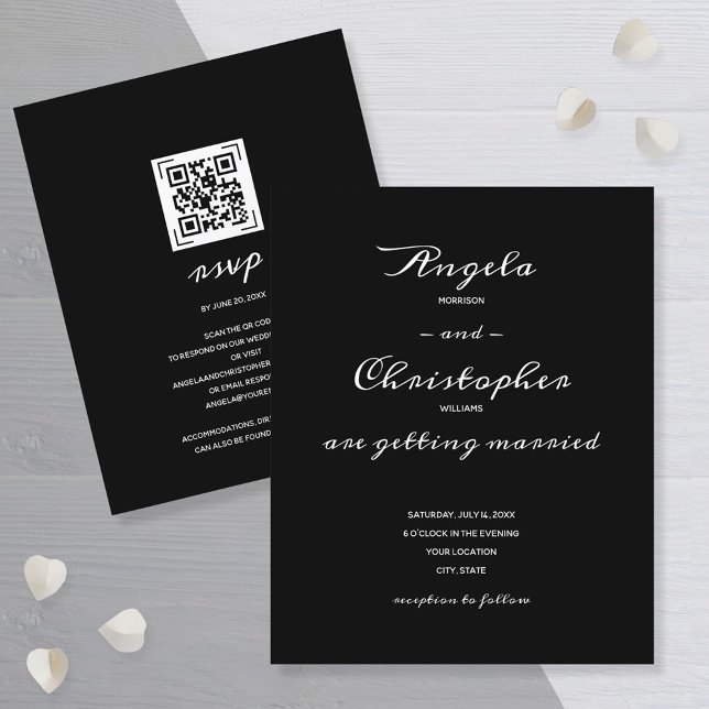 Orçamento Simples Casamento Branco Preto Tudo Em U (Criador carregado)