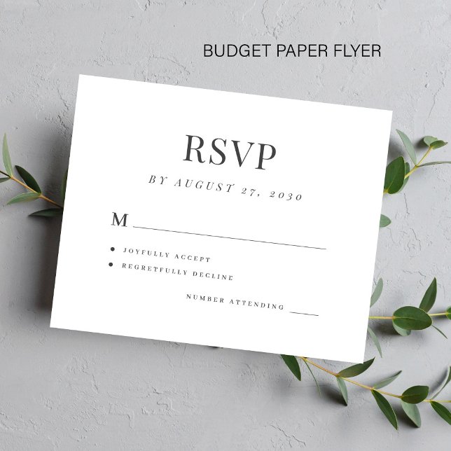 Orçamento simples casamento elegante rsvp FLYER (Criador carregado)