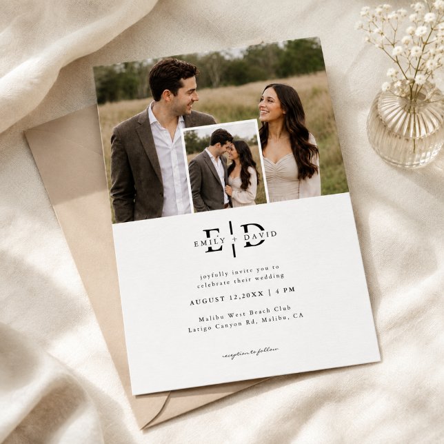 Orçamento Simples Convite de Casamento Boho Modern (Criador carregado)