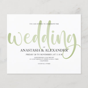 Orçamento Simples convite para casamento. Flyer