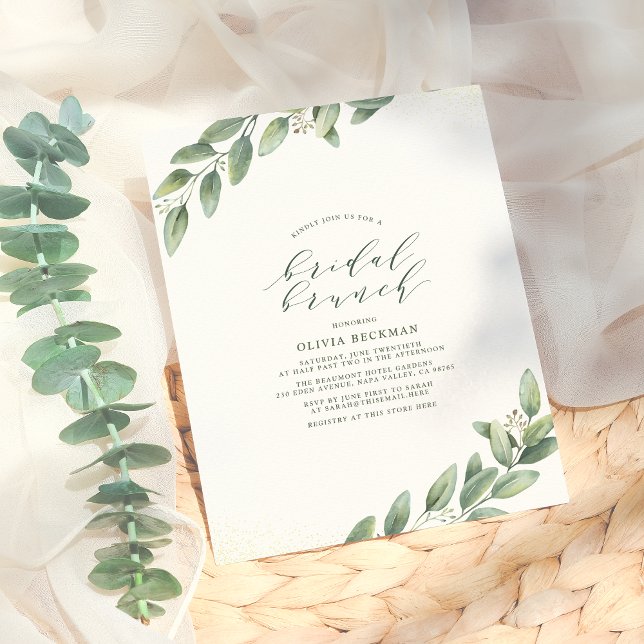 Orçamento Simples Eucalyptus Greenery Bridal Brunc (Criador carregado)