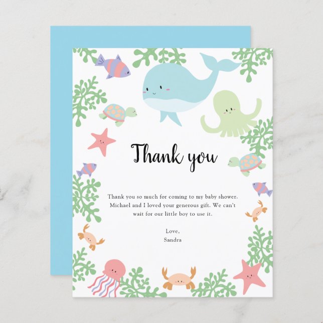 Orçamento sob o Chá de fraldas do Mar Obrigado Kaw (Frente/Verso)