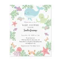 Orçamento sob o Chá de fraldas do Mar Pastel