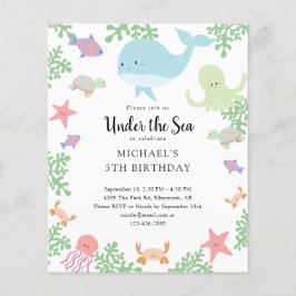 Orçamento sob o Mar Aniversário do Oceano de Paste