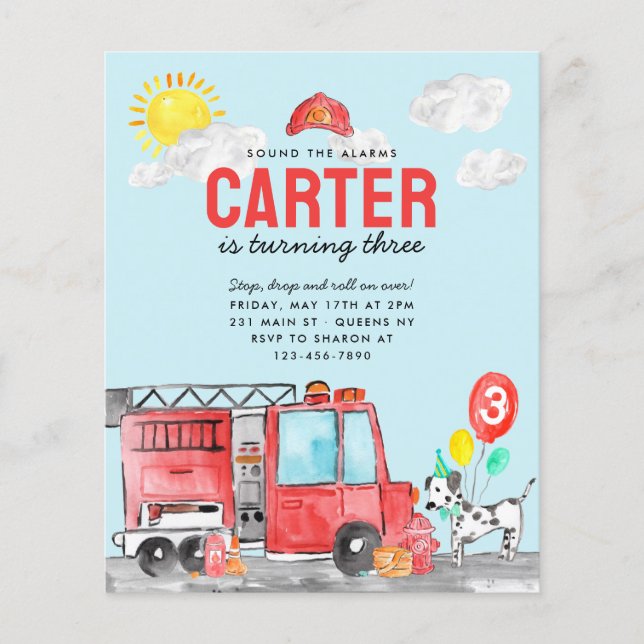 Orçamento Som o Aniversário do Caminhão de Fogo do (Frente)