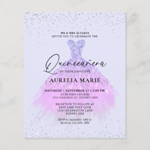 Orçamento Sparkle Lilac Princess Dress Quinceanera