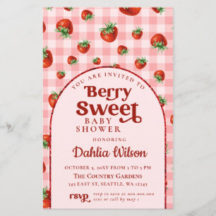 Orçamento Strawberry Berry Sweet Chá de fraldas Co
