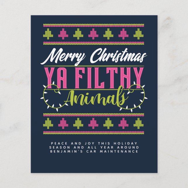 Orçamento Suave e Suave Carta de Natal Convidada A (Frente)