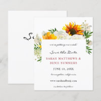 Orçamento Sunflower & W Floral Artsy Salvar Data 2