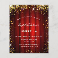 Orçamento Sweet 16 convite para cinema em ouro ver