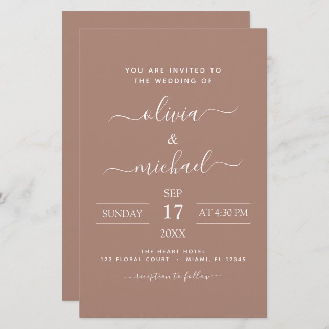 Orçamento Terra Cotta Boho Casamento Moderno Simpl (Frente/Verso)