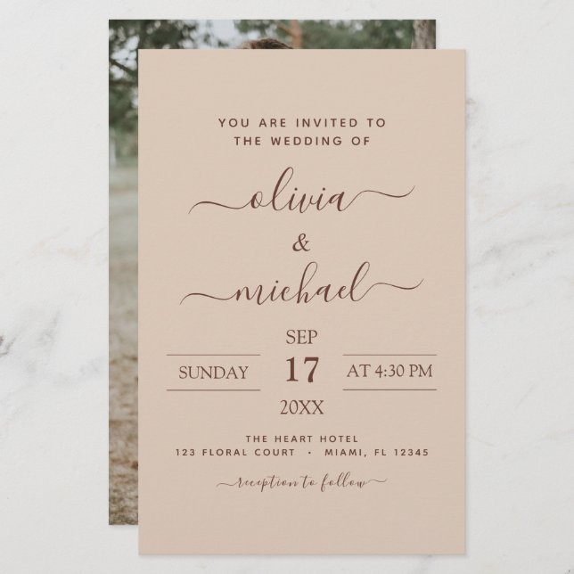 Orçamento Terra Cotta Boho Casamento Moderno Simpl (Frente/Verso)