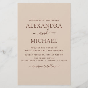 Orçamento Terra Cotta Boho Casamento Moderno Simpl