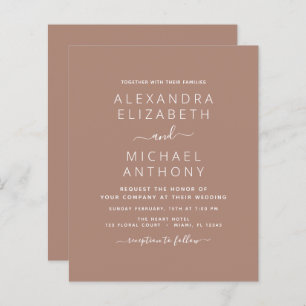 Orçamento Terra Cotta Boho Casamento Moderno Simpl