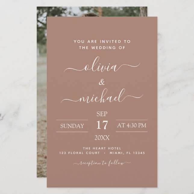 Orçamento Terra Cotta Boho Casamento Moderno Simpl (Frente/Verso)