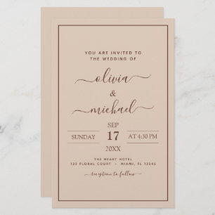 Orçamento Terracotta Boho Casamento Moderno Simple