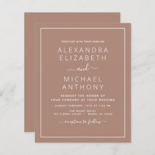 Orçamento Terracotta Boho Casamento Moderno Simple