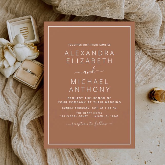 Orçamento Terracotta Boho Casamento Moderno Simple (Criador carregado)