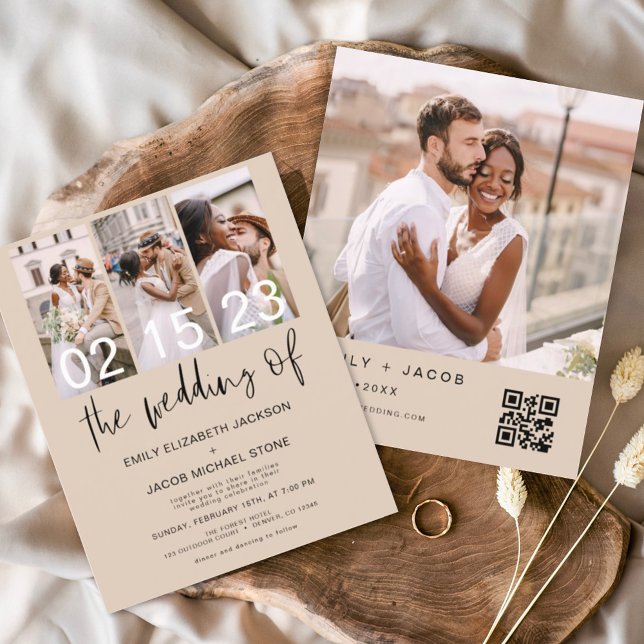 Orçamento Terracotta Código QR Convite de Casament (Criador carregado)