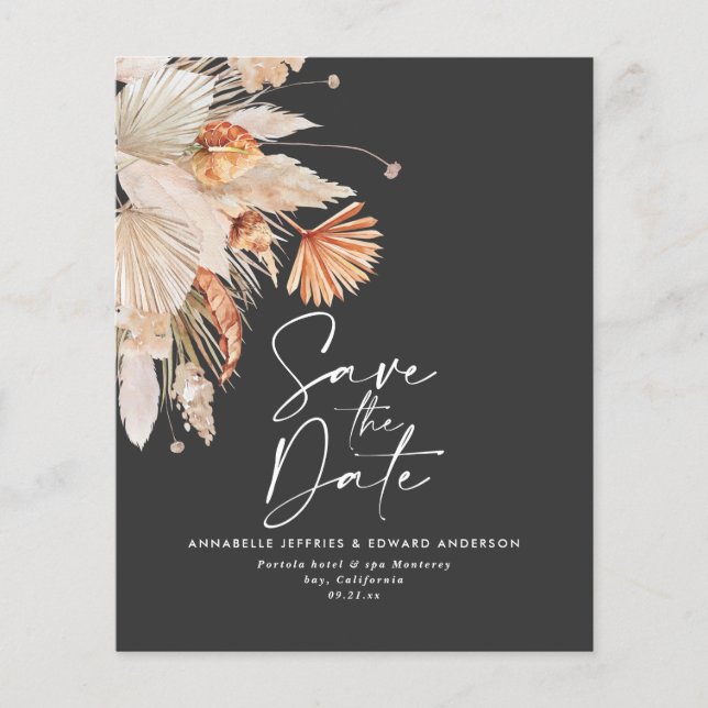 orçamento terracotta pampas capa salvar folheto de (Frente)