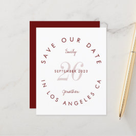 Orçamento Tipografia Moderna Burgundy Salve a Data