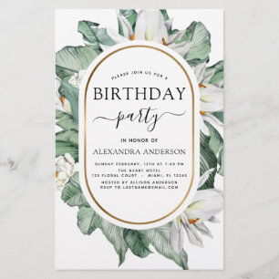 Orçamento Tropical Magnolia Aniversário Convite
