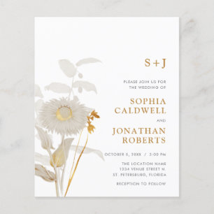 Orçamento Tudo em Um Convite de casamento de Flore