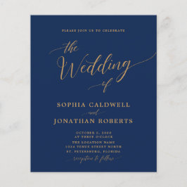 Orçamento tudo em um Convite de casamento Dourado