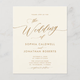 Orçamento Tudo em Um Convite de casamento Dourado