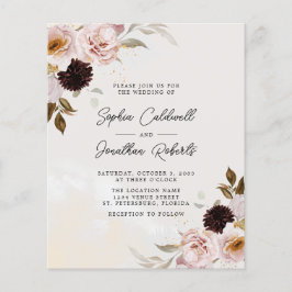 Orçamento Tudo em Um Convite de casamento Floral B
