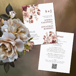 Orçamento Tudo em Um Convite de casamento Floral E