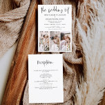 Orçamento Tudo em Um O Casamento de Simples Minima<br><div class="desc">Apresentando "O Casamento do Moderno Elegante Quatro (4) Colagem de Fotos e Grande Convite Minimalista de Casamento de Data" - uma mistura de sofisticação e simplicidade contemporâneas. Estes convites apresentam uma tipografia moderna que exude elegância, simplicidade e um toque de modernidade, perfeita para a sua celebração minimalista de casamento. O...</div>