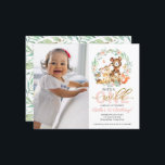 Orçamento Um Convite De Aniversário Com Foto<br><div class="desc">Bons animais de floresta, ela é um convite de aniversário selvagem, fácil de personalizar com seus detalhes e fotos. Verifique se há itens correspondentes na coleção. PERSONALIZAÇÃO: se você precisar de personalização de design, entre em contato comigo através do bate-papo; se precisar de informações sobre seu pedido, opções de envio...</div>