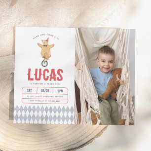 Orçamento Urso de Circo Vintage Foto Menino Aniver